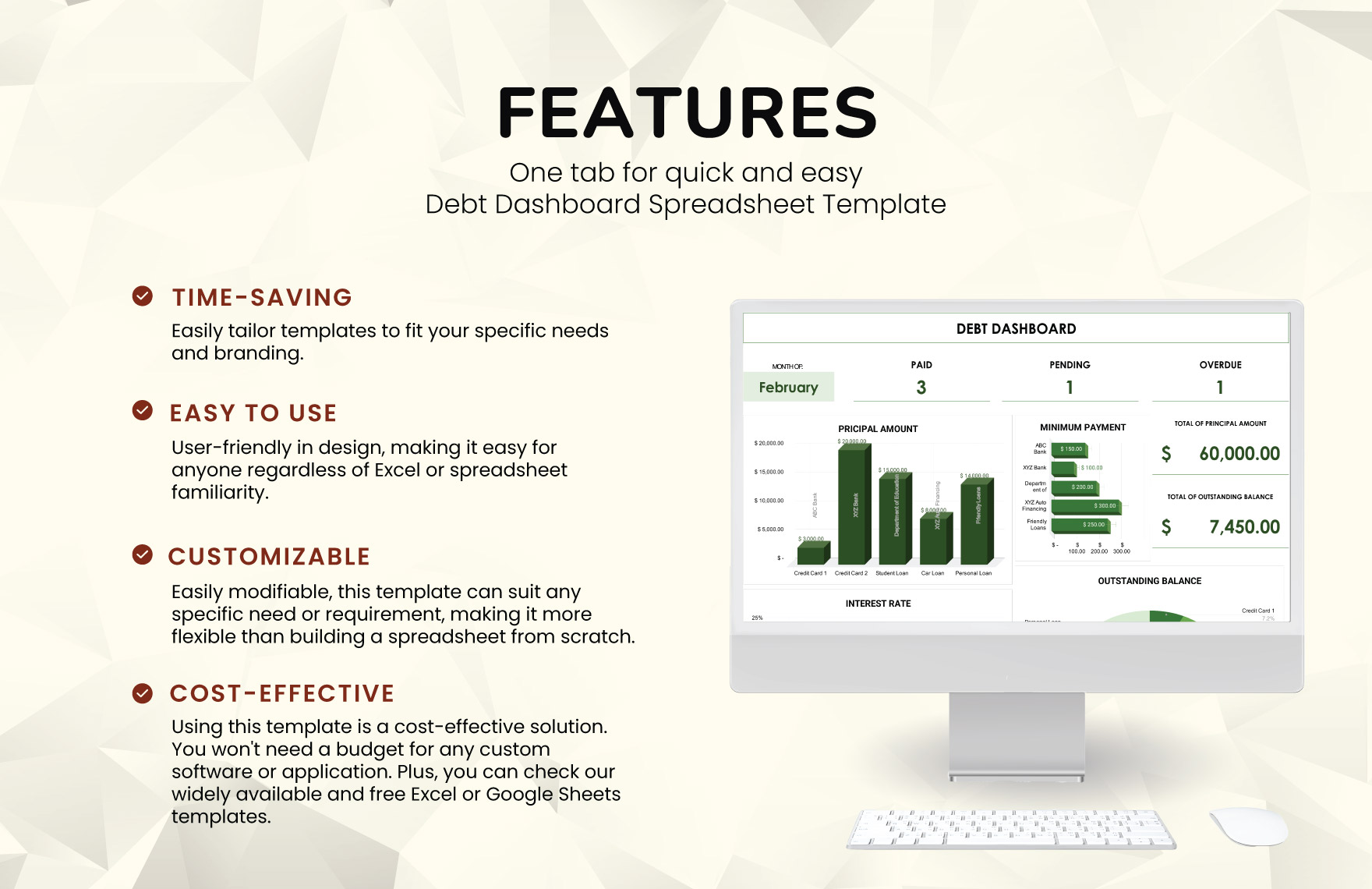 Debt Dashboard Spreadsheet Template