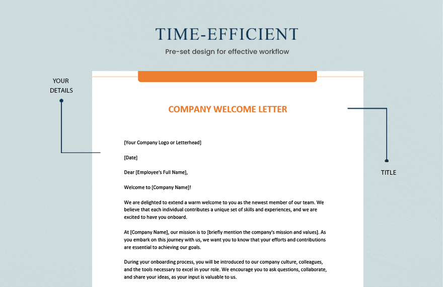 Company Welcome Letter