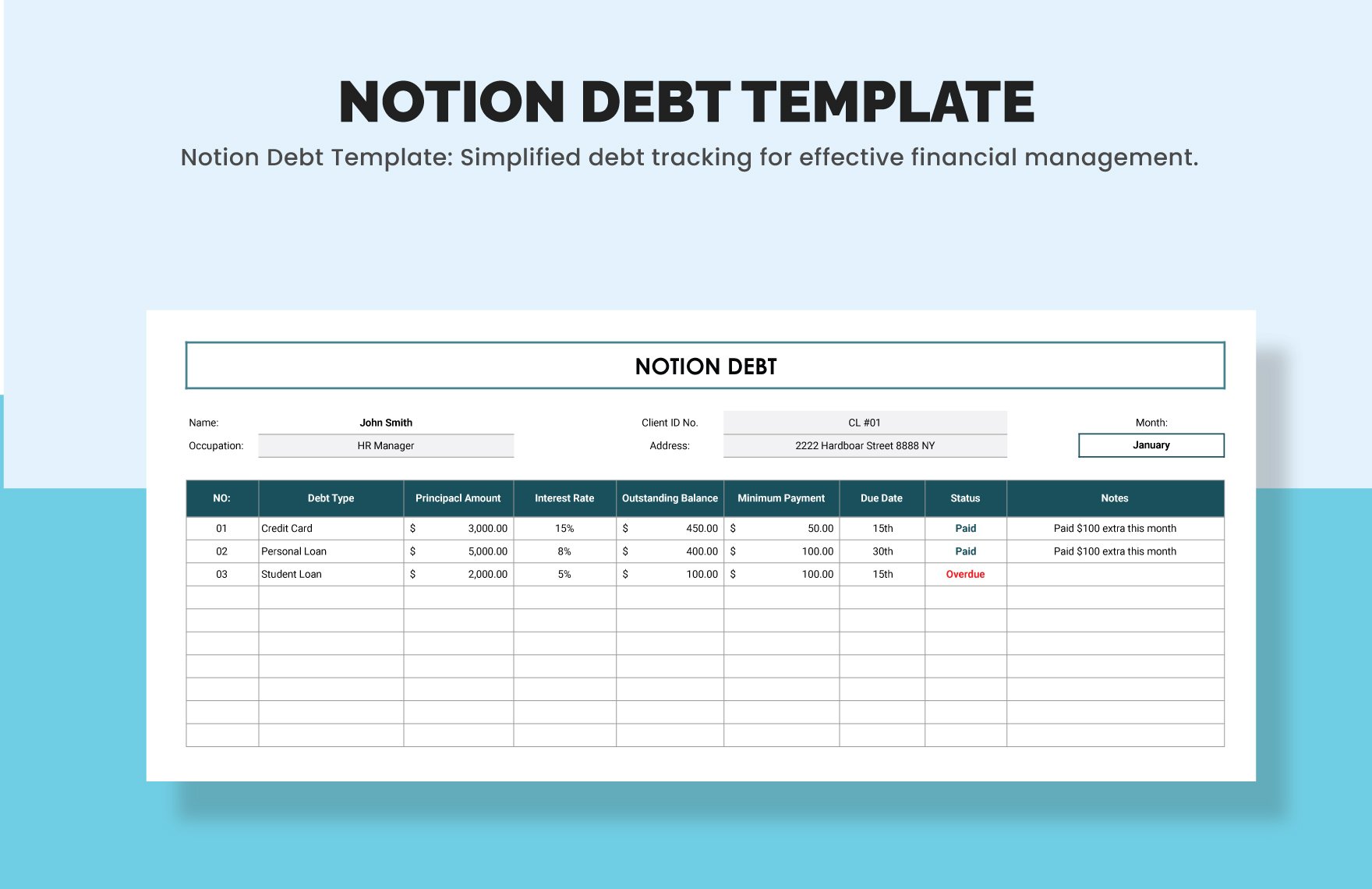 Notion Debt Template