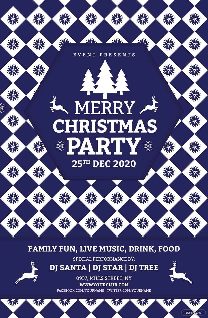 Free Christmas Event Poster Template