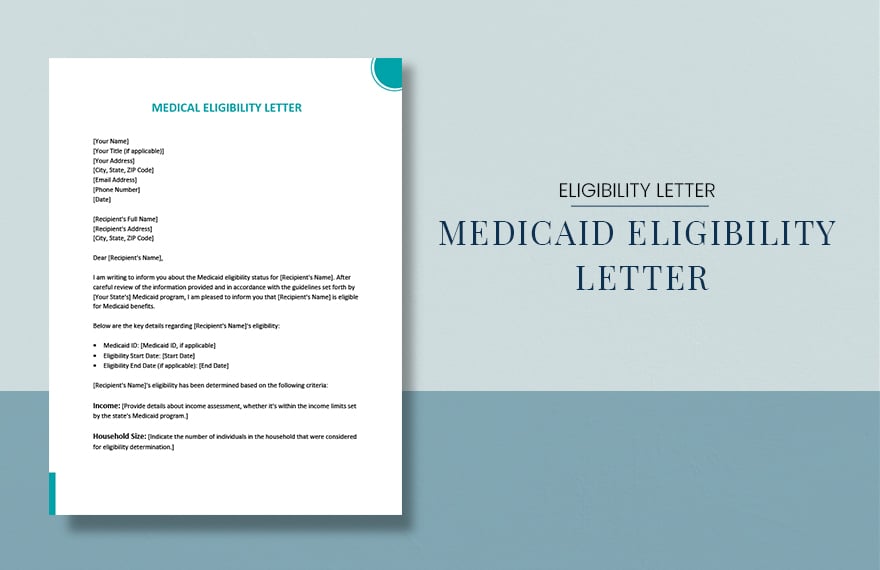 Free Medical Eligibility Letter in Word, Google Docs, Apple Pages