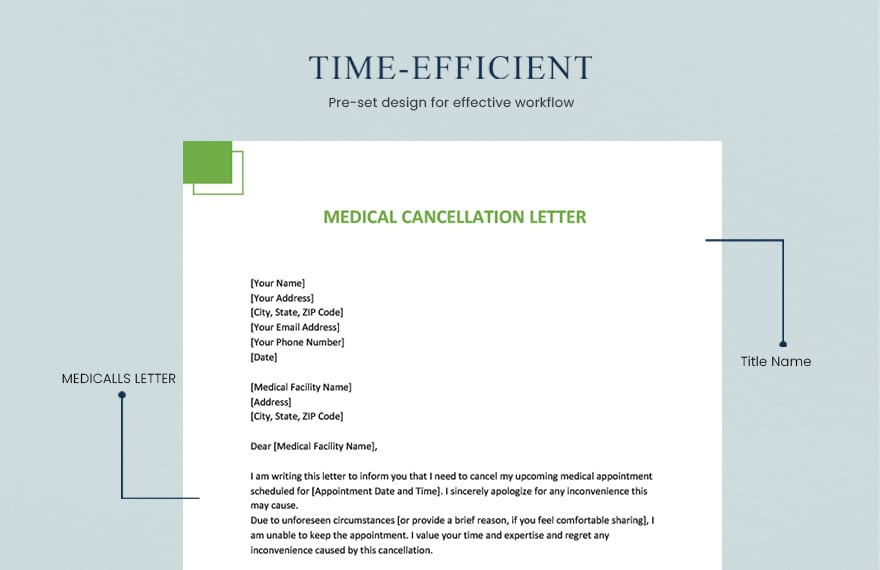 Medical Cancellation Letter