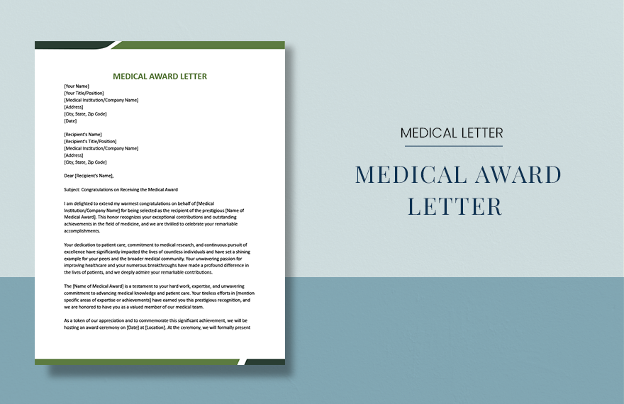 Medical Award Letter