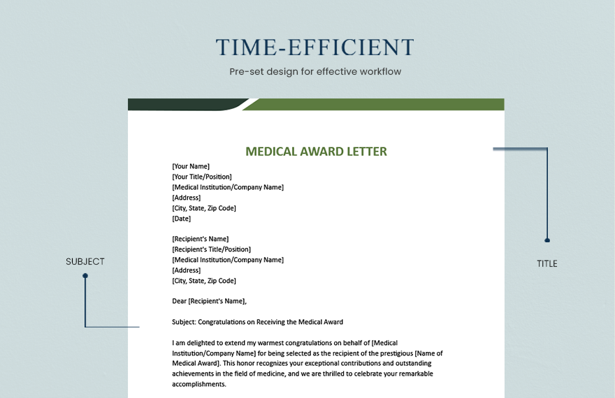 Medical Award Letter