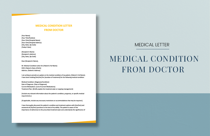 Free Medical Condition Letter From Doctor - Download in Word, Google ...