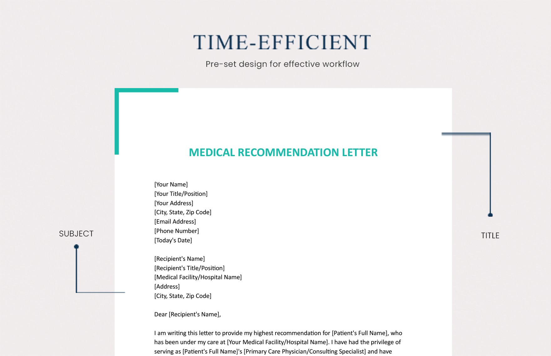 Medical Recommendation Letter