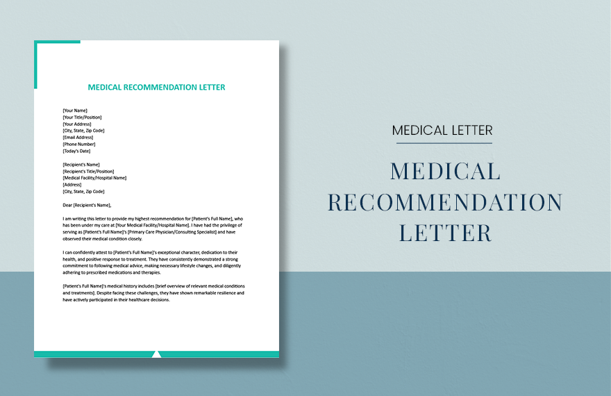 Free Medical Recommendation Letter - Download in Word, Google Docs ...