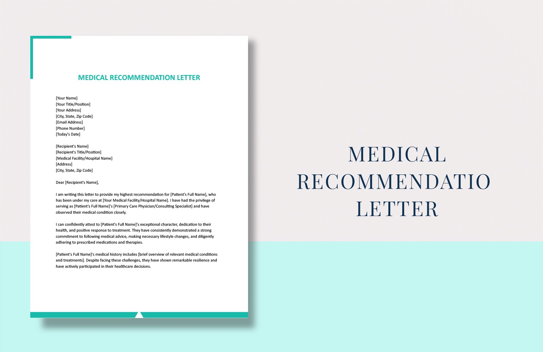 Free Medical Recommendation Letter