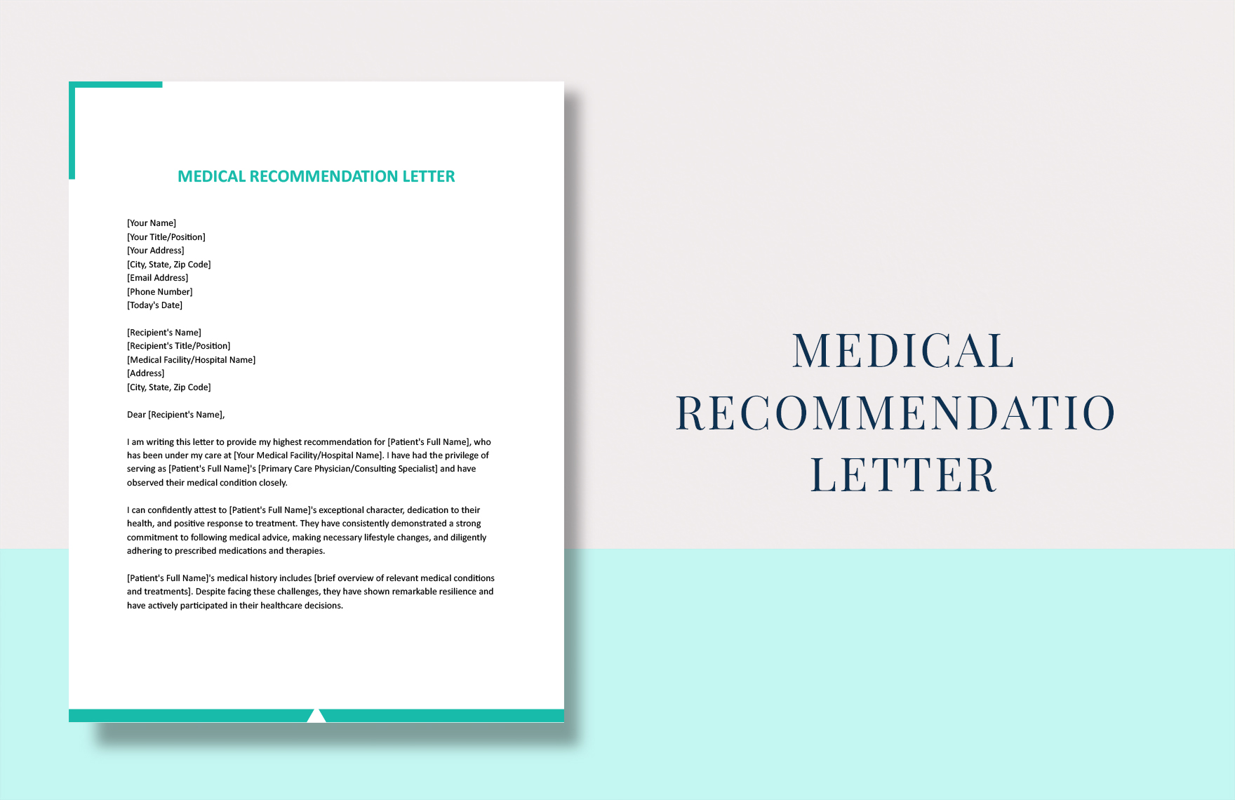 FREE Recommendation Letter Word Template Download Template