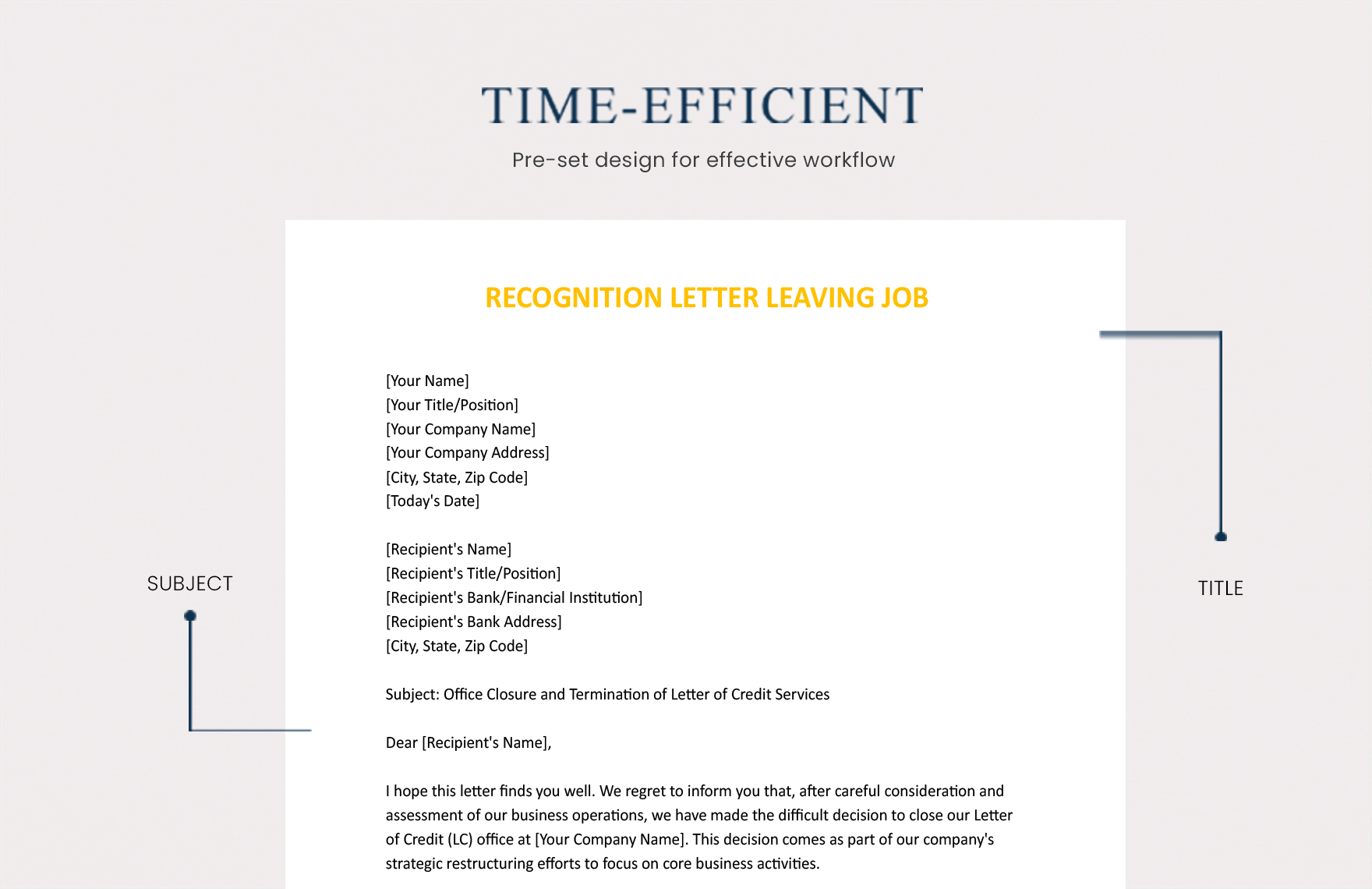 Recognition Letter Leaving Job