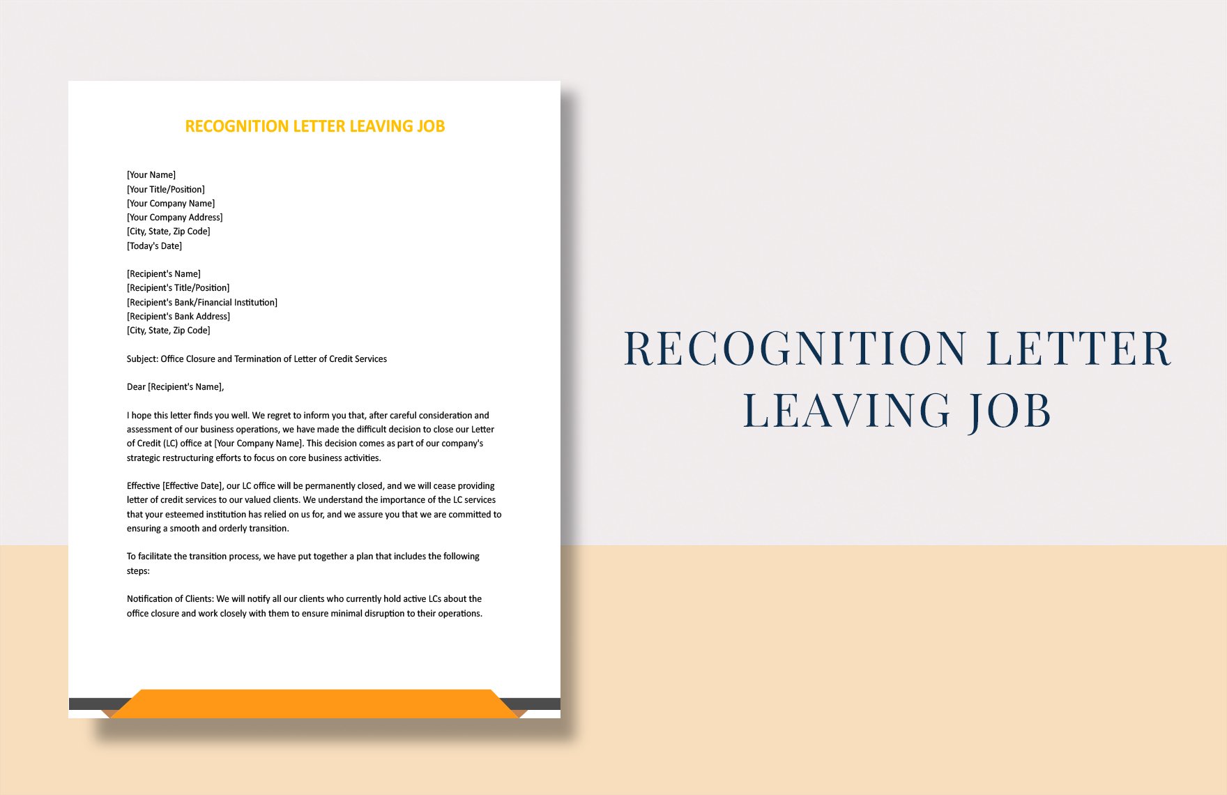 Recognition Letter Leaving Job