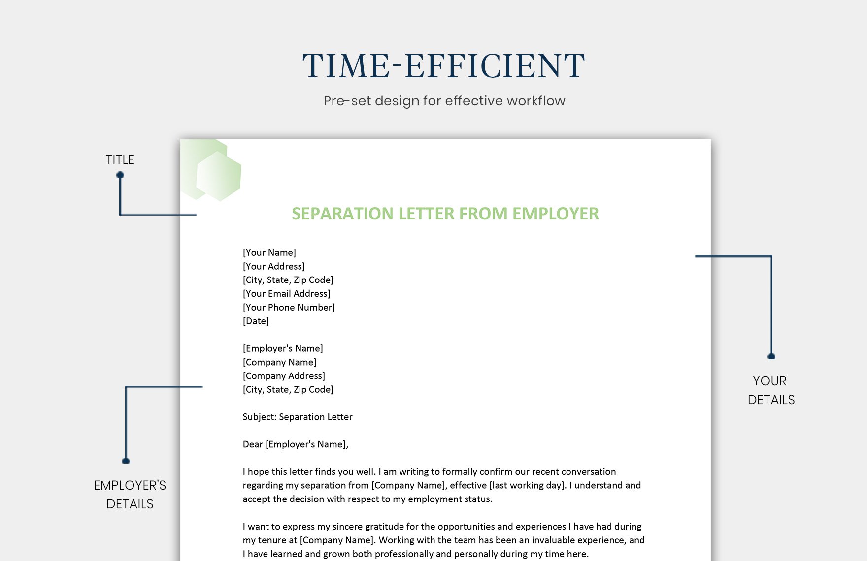 Separation Letter From Employer