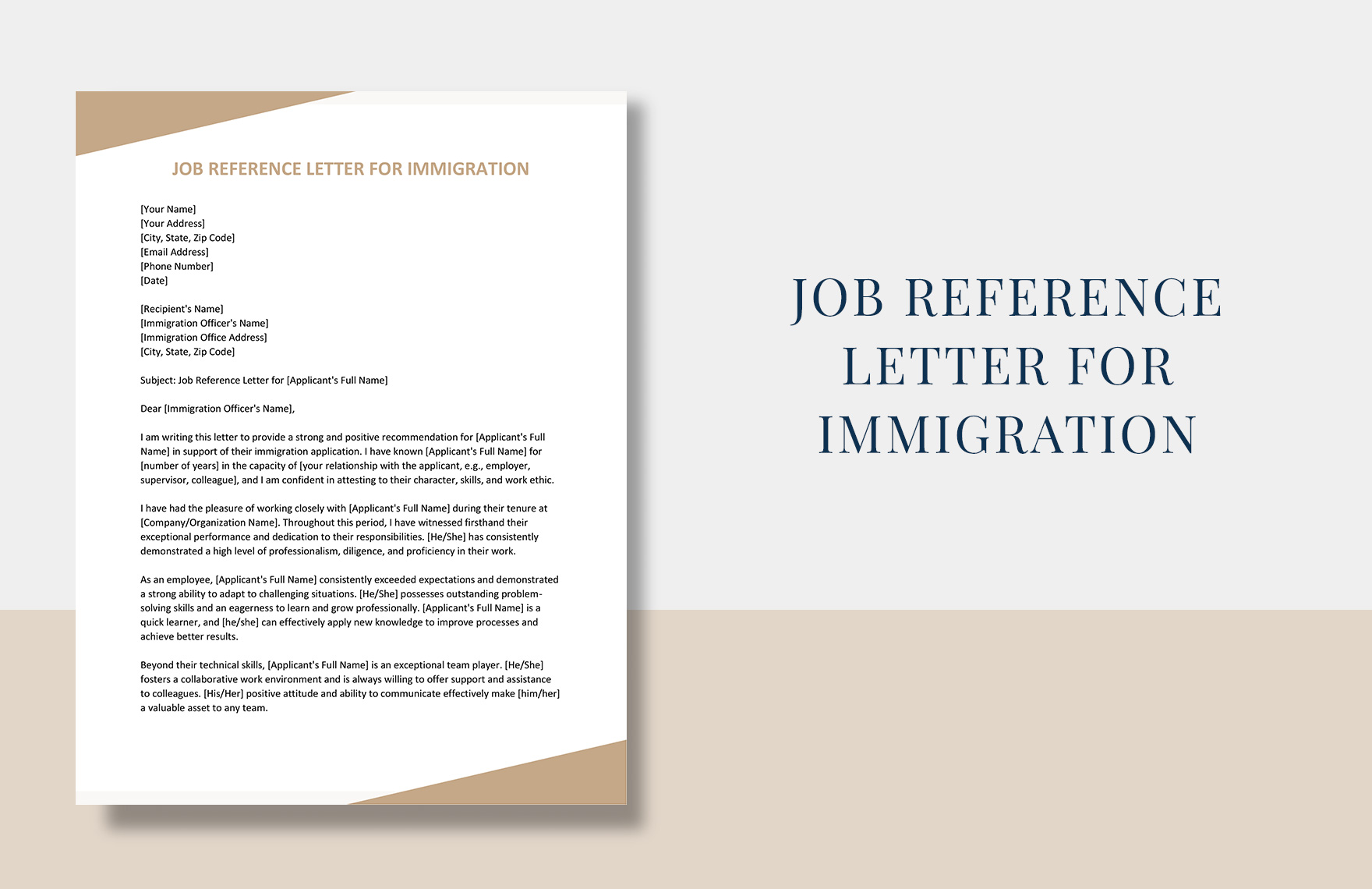 Job Reference Letter for Immigration in Word, Google Docs, Pages - Download | Template.net