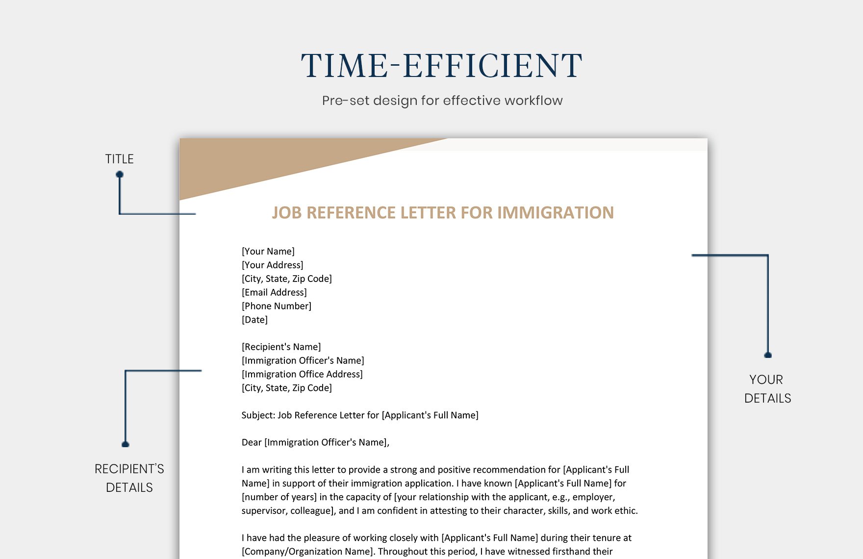 Job Reference Letter for Immigration
