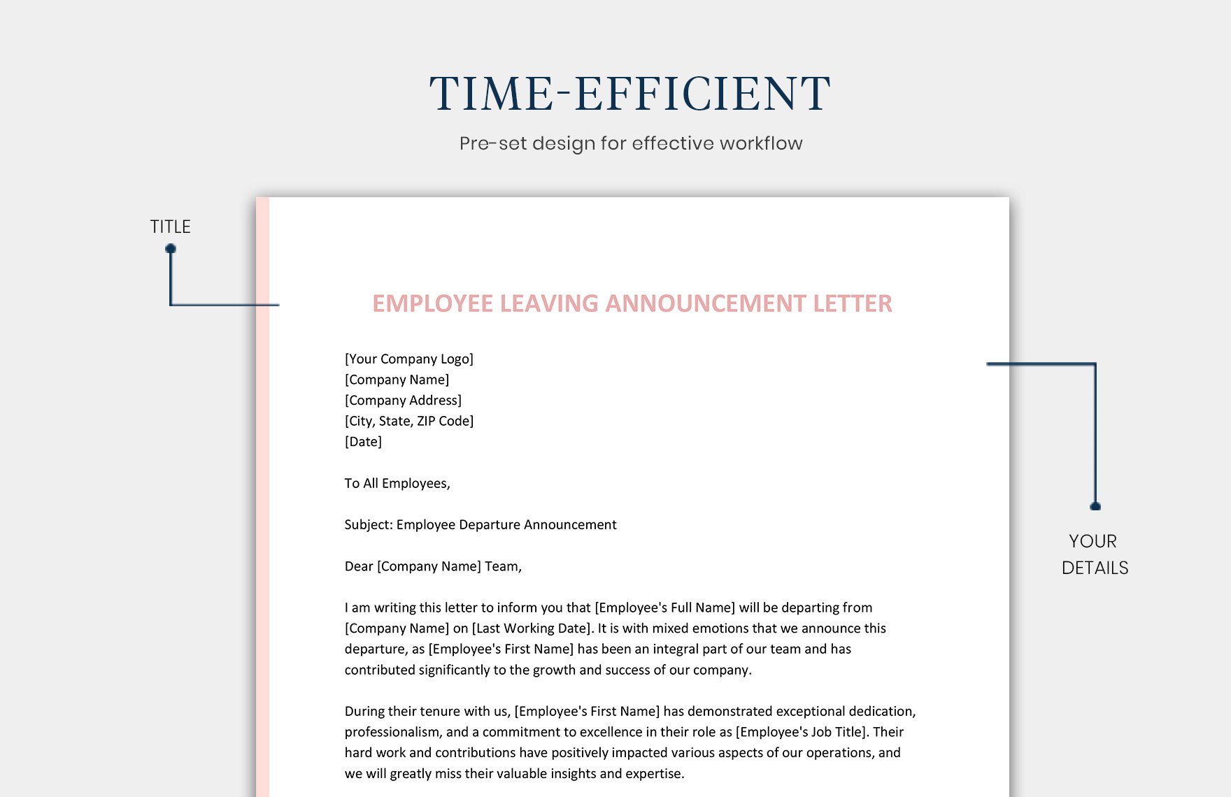 Employee Leaving Announcement Letter