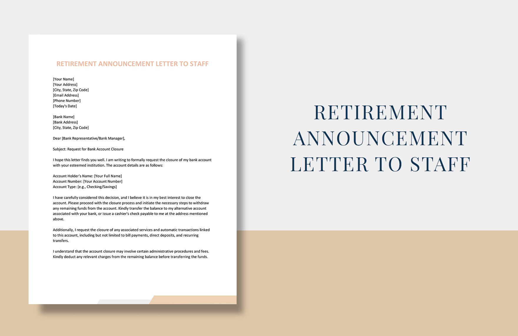 Retirement Announcement Letter to Staff