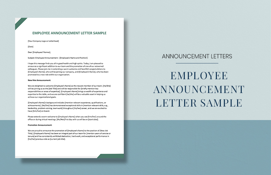 Free Employee Promotion Announcement Letter - Download in Word, Google ...