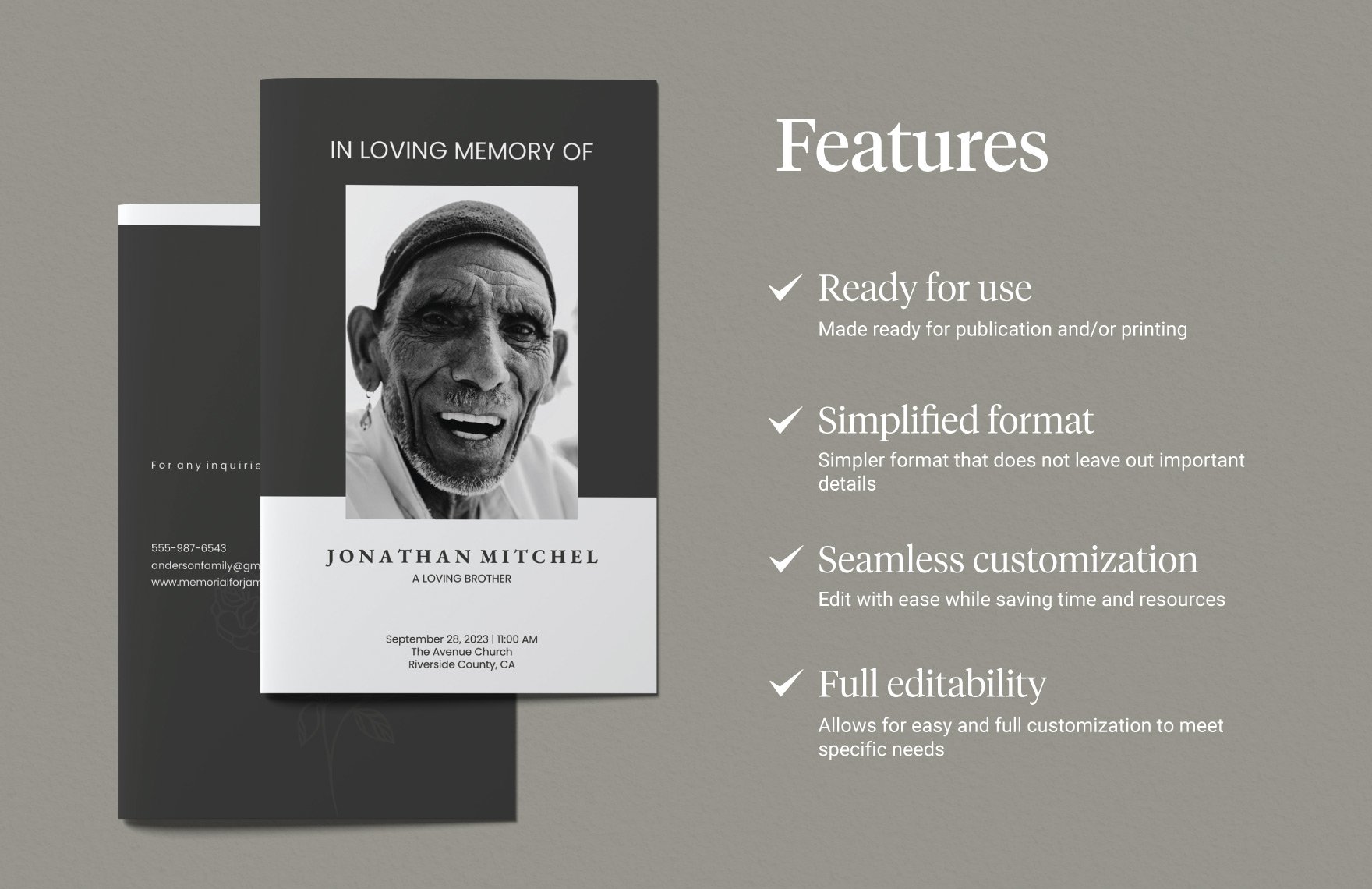 Obituary Layout Example Template