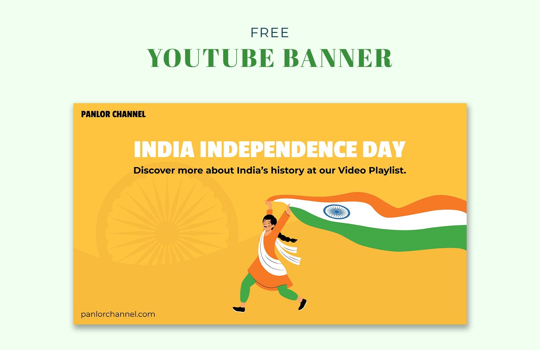 India Independence Day Youtube Banner Template in PDF, Illustrator, SVG, JPG