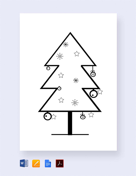 Free Bare Christmas Tree Template for School - Google Docs, Word, Apple Pages, PDF