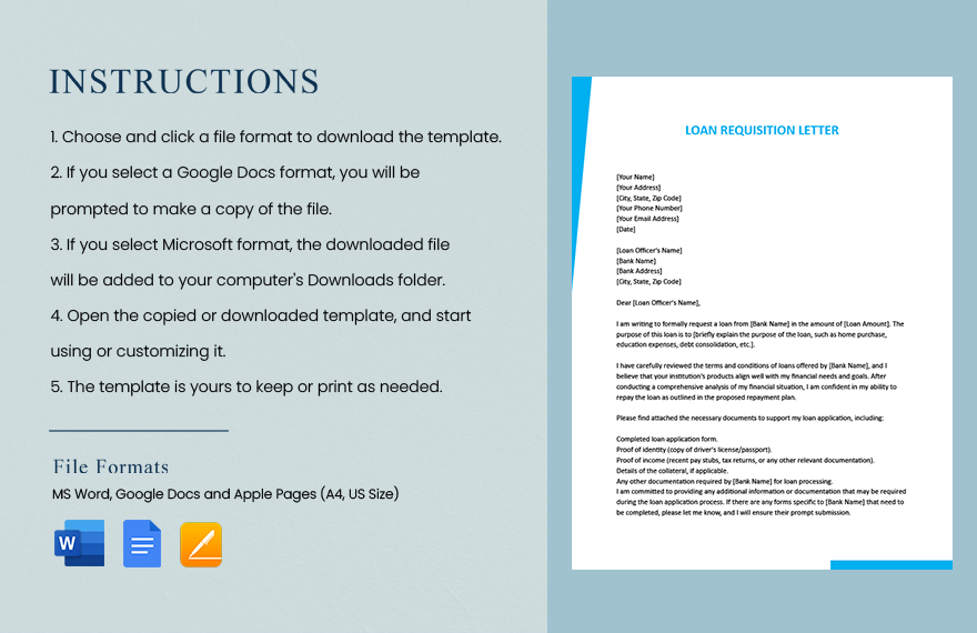 Loan Requisition Letter