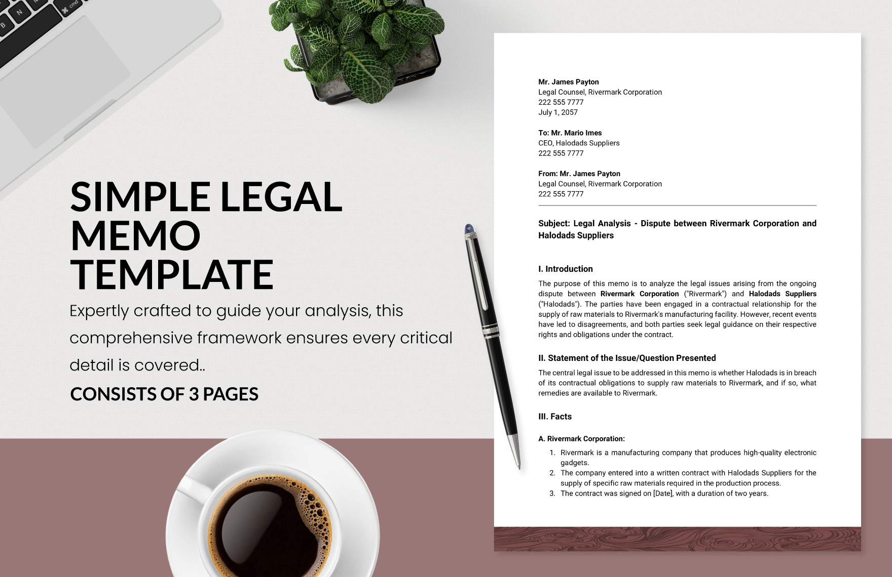 Legal Memo Template Download In Word Google Docs PDF Apple Pages 