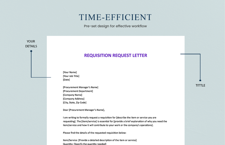 Requisition Request Letter