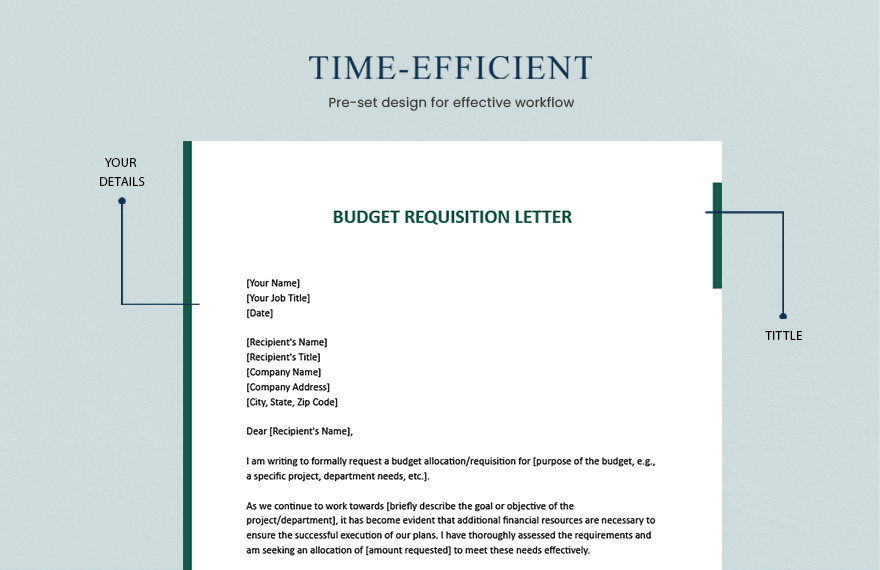 Budget Requisition Letter