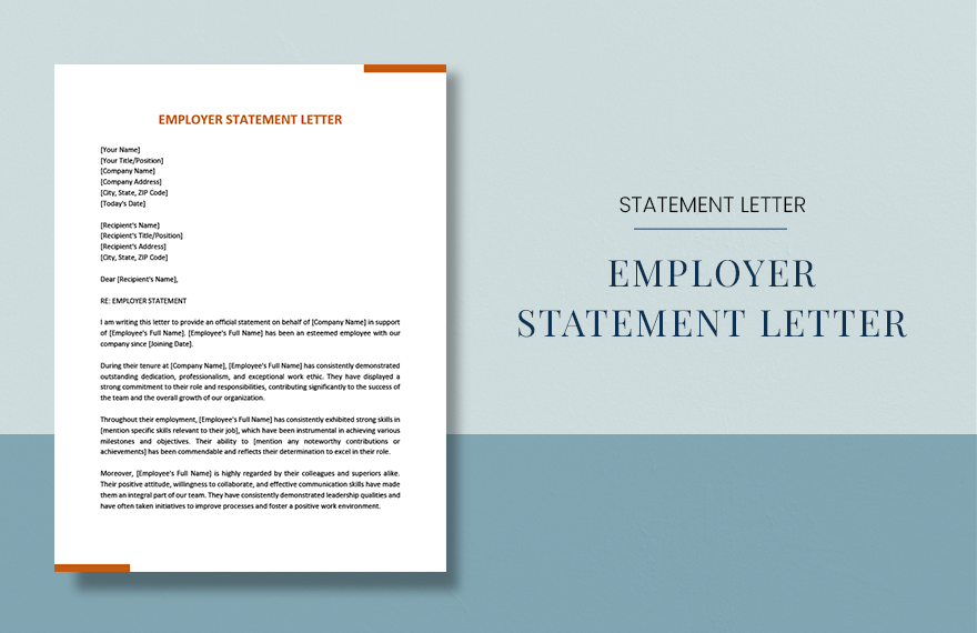 FREE Statement Letter Template - Download in Word, Google Docs, PDF ...