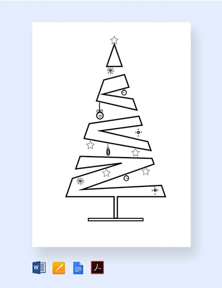 Free Layered Christmas Tree Template