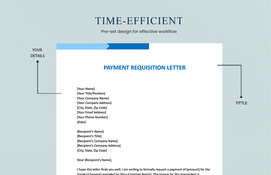 Payment Requisition Letter