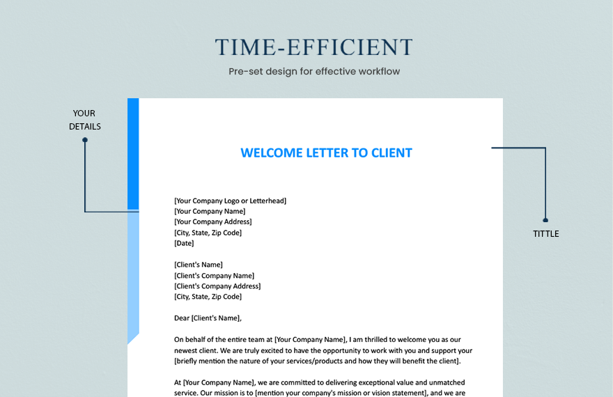 Welcome Letter To Client