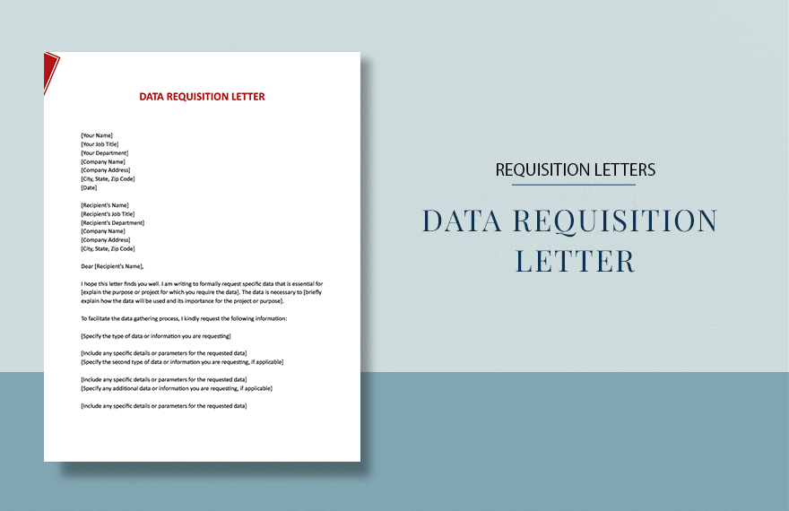 Data Requisition Letter in Word, Google Docs, Apple Pages