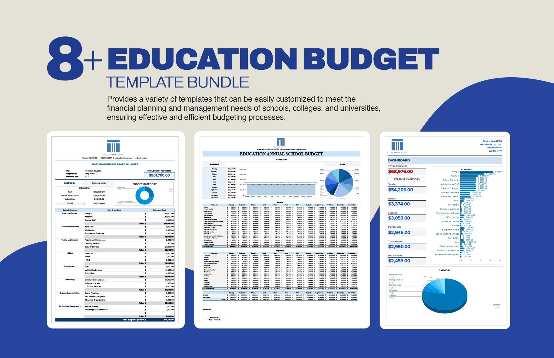 8+ Education Budget Template Bundle