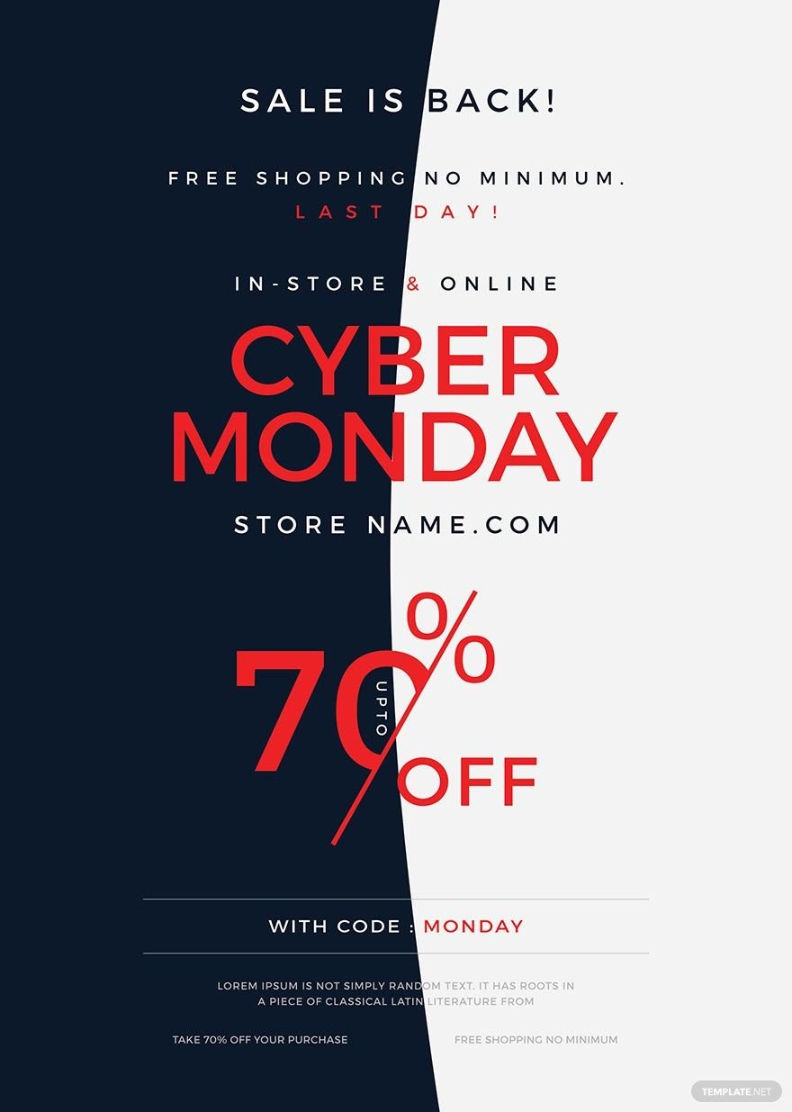 Cyber Monday Poster Template