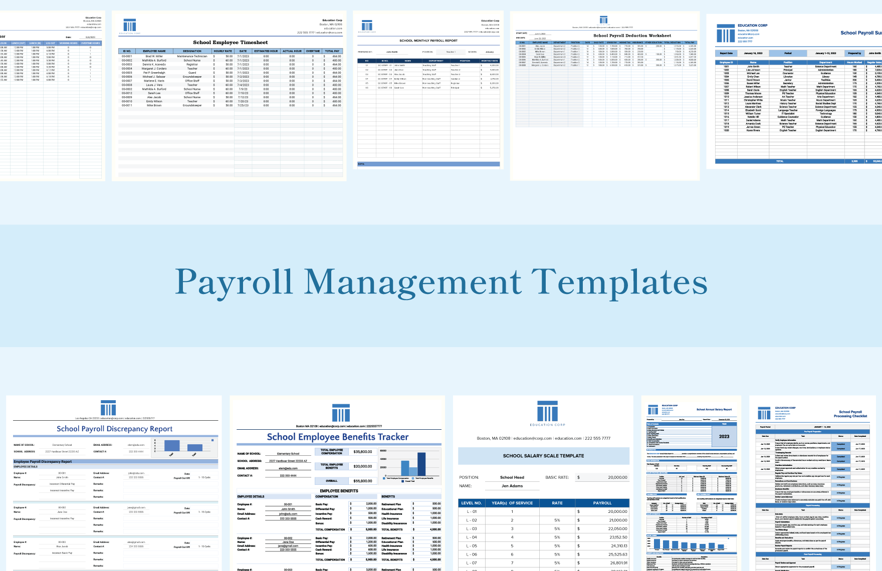 10+ Payroll Management Template Bundle - Download in Excel, Google ...