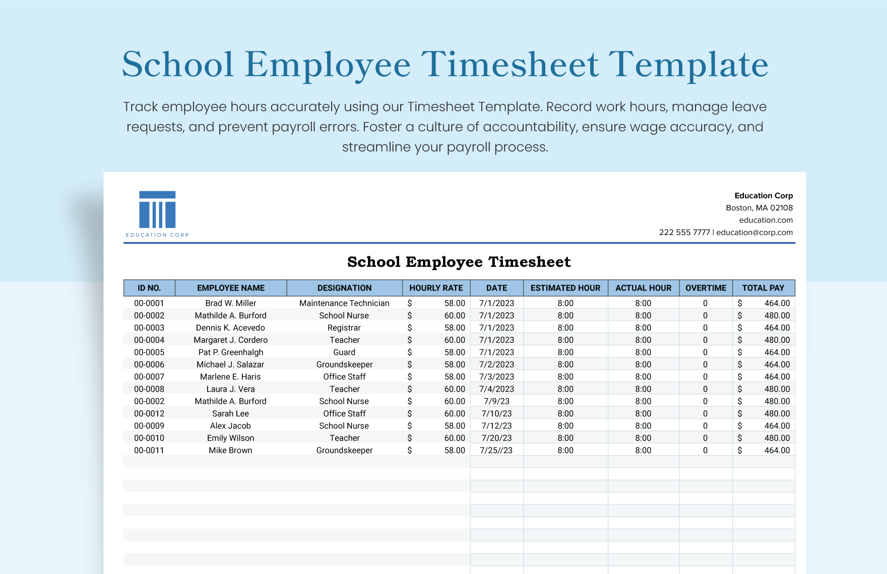 10+ Payroll Management Template Bundle - Download in Excel, Google ...