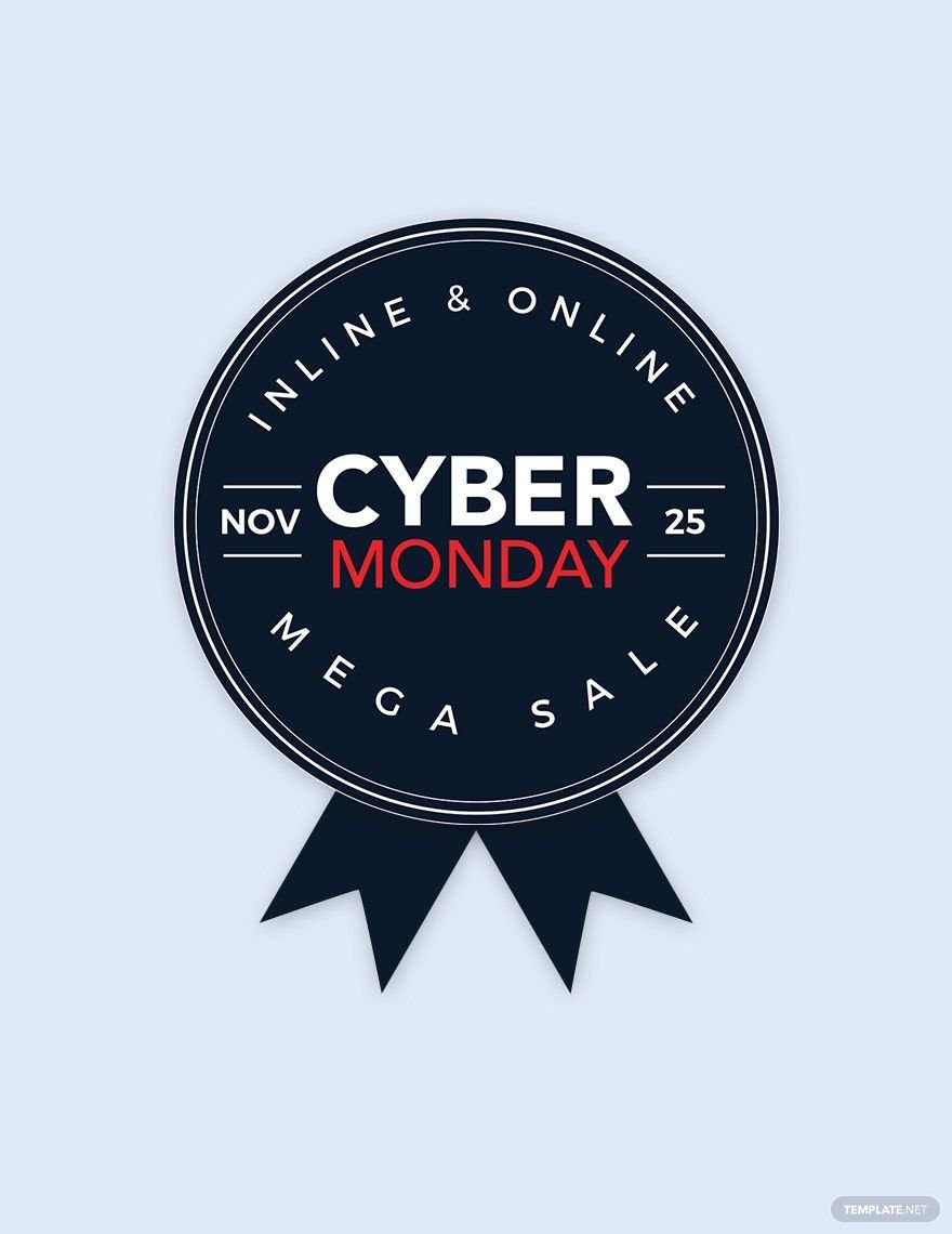 Free Cyber Monday Badge Design Template