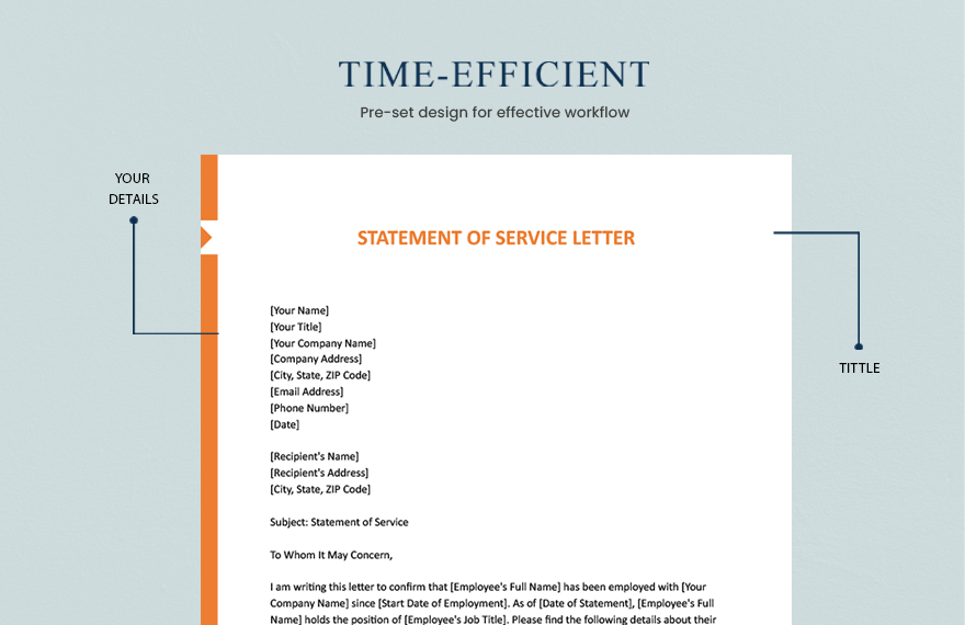 Statement of Service Letter