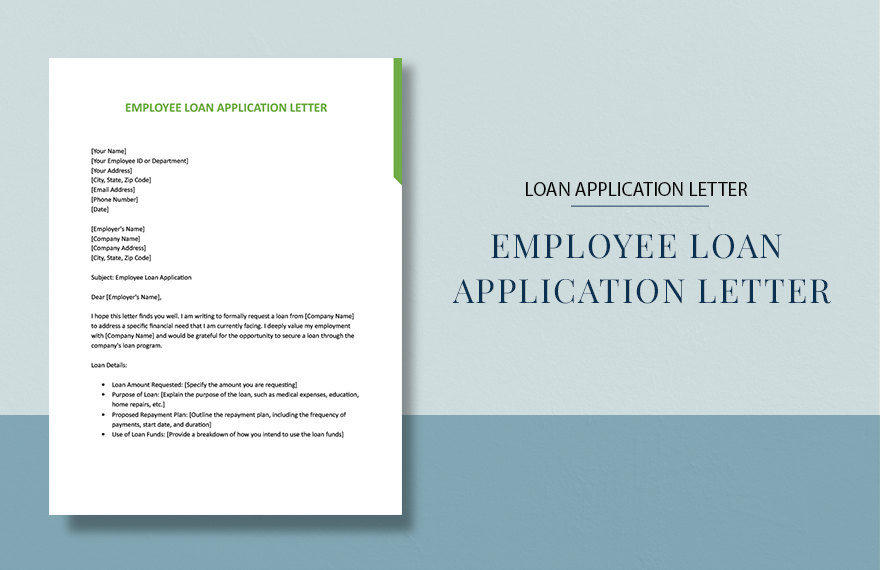 Employee Loan Application Letter