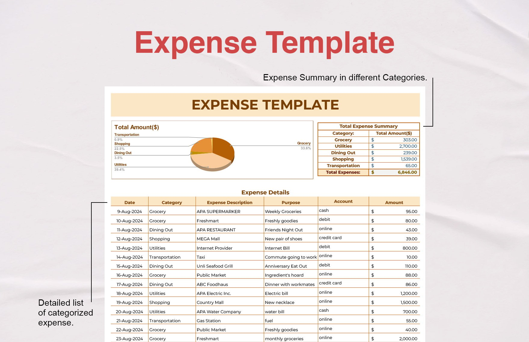 Expense Template