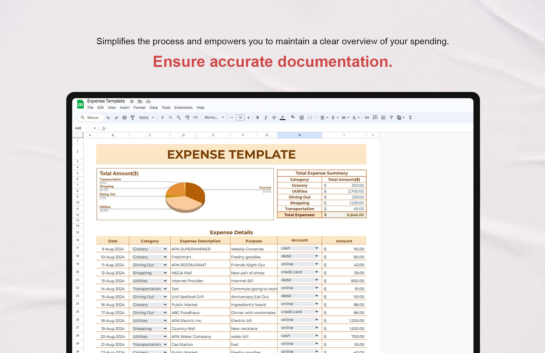 Expense Template
