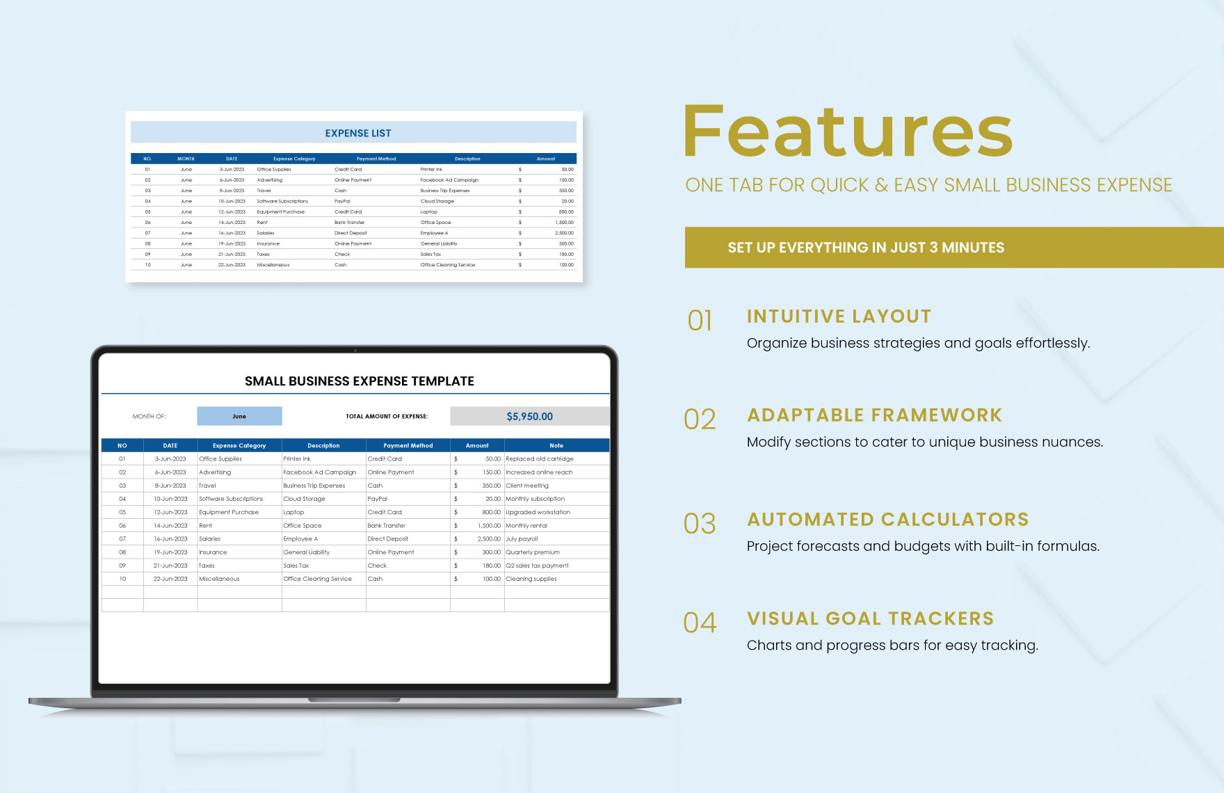 Small Business Expense Template