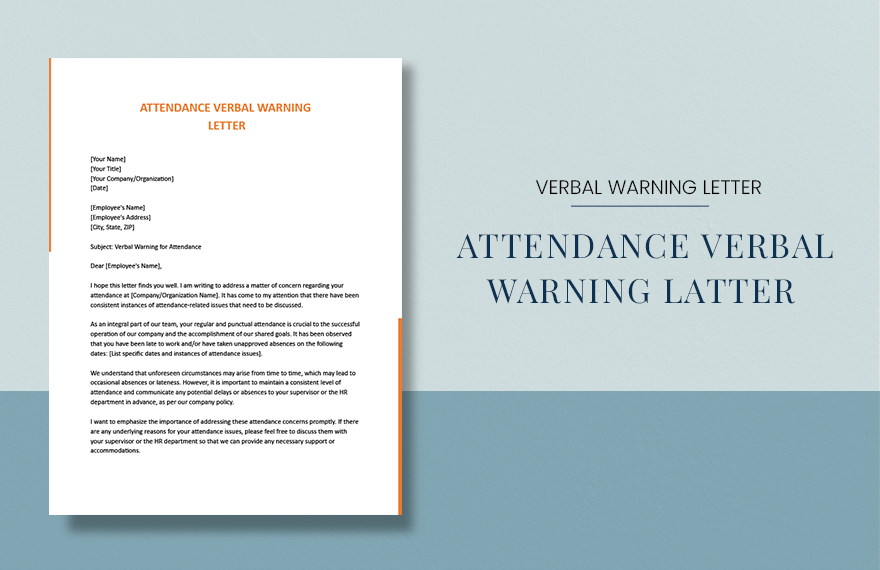 Free Warning Letter to Employee For Attendance - Download in Word ...