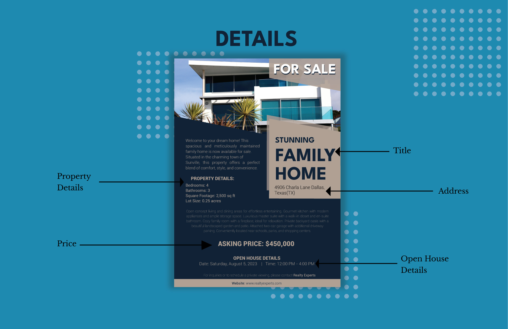 For Sale Flyer Template