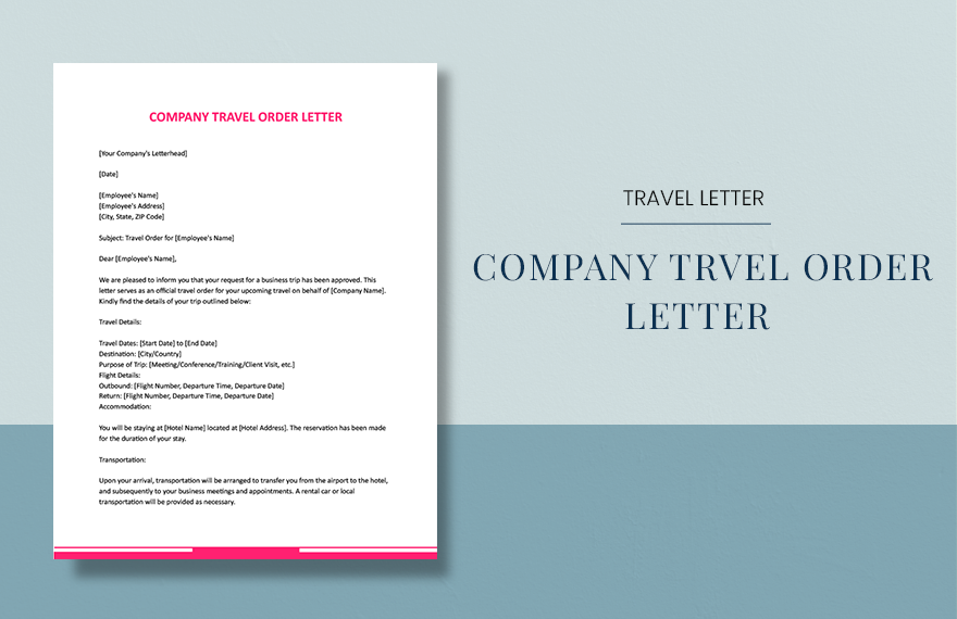 Free Work Order Letter - Download in Word, Google Docs, PDF, Apple ...