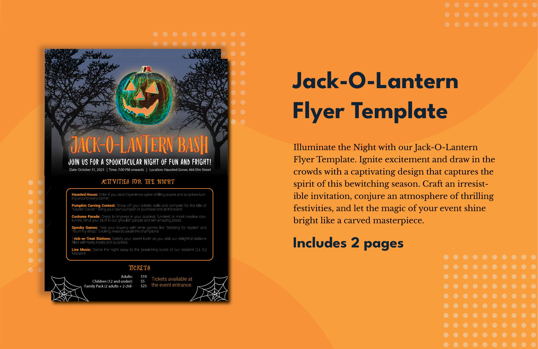 Jack-O-Lantern Flyer Template 