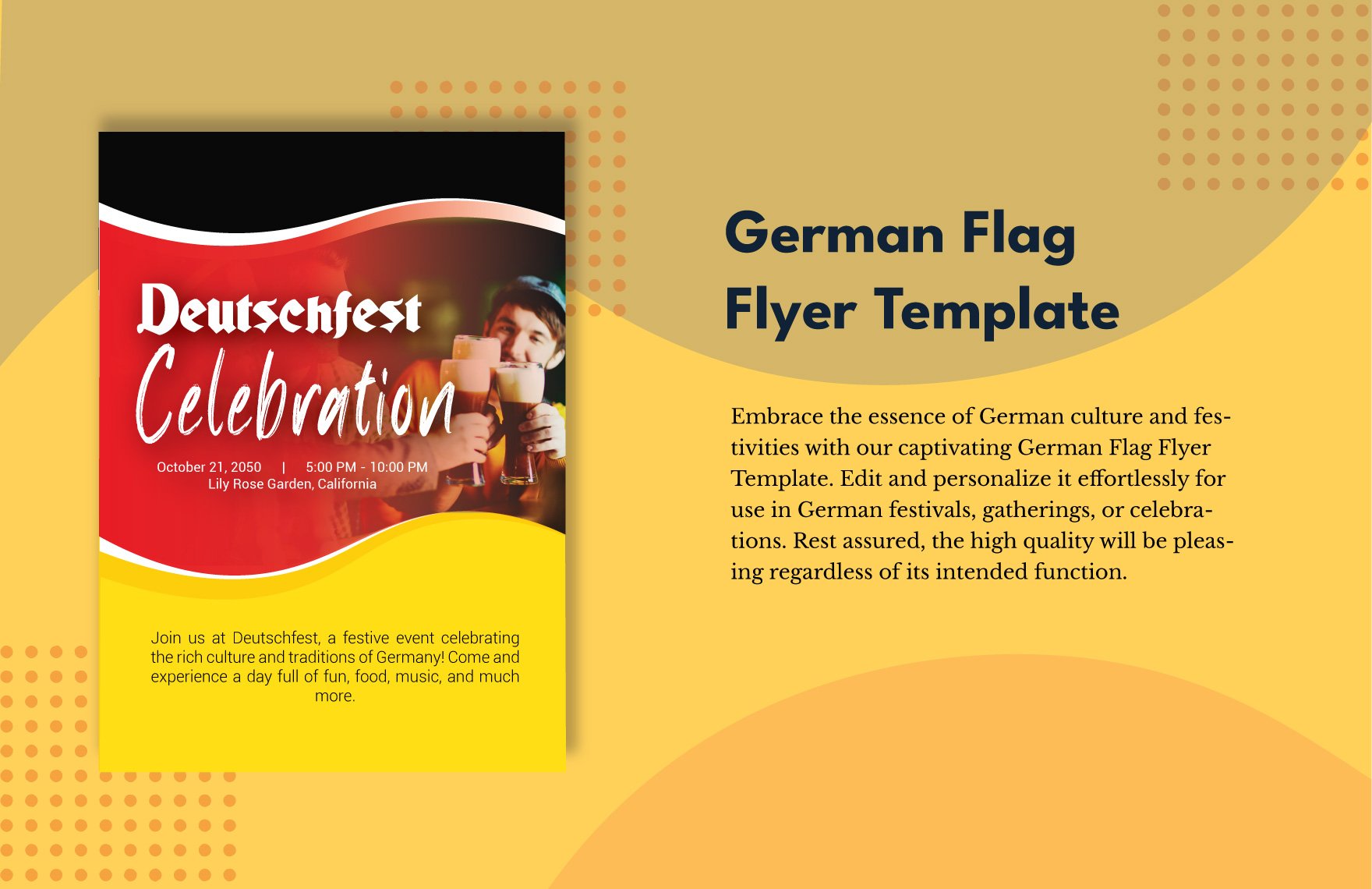 German Flag Flyer Template