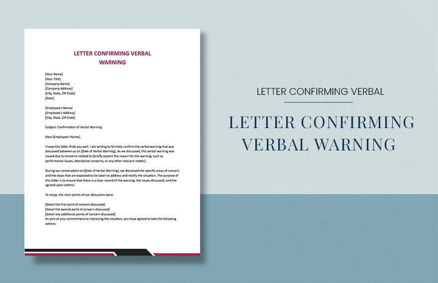 FREE Late Warning Letter Template - Download in Word, Google Docs, PDF ...