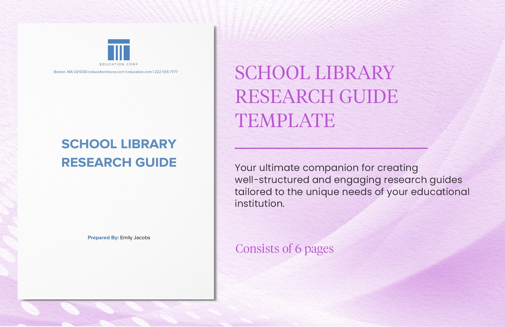 School Library Research Guide Template